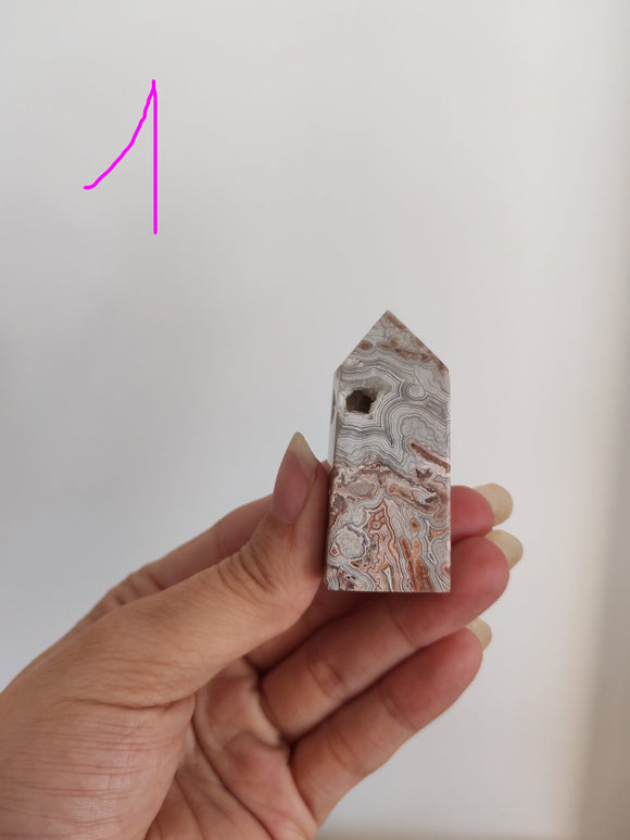 Agate Crazy Lace pointe - face A