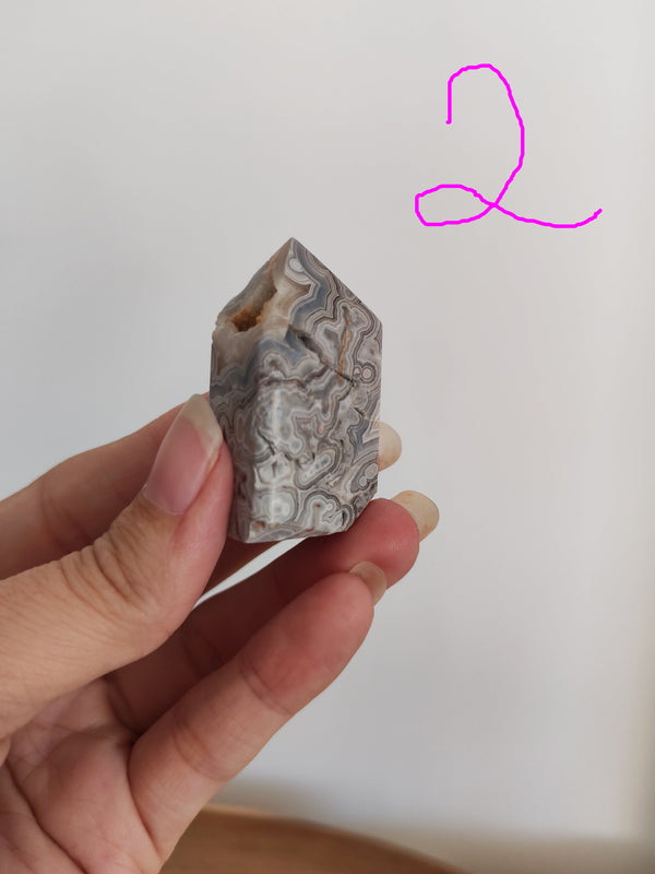 Agate Crazy Lace pointe - face B