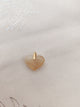 Pendentif cœur citrine - fond tissu blanc bélière dorée