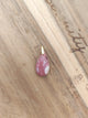 Pendentif larme rhodochrosite - posé sur bois