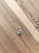 Pendentif cœur ormeau abalone - posé sur bois