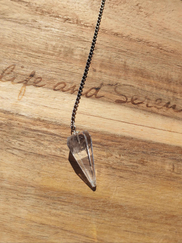 Pendule Cristal de Roche Facetté – Pierre Naturelle Radiesthesie | Lithothérapie