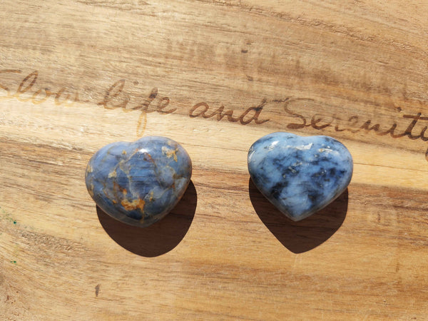 Cœur Opale Bleue – Pierre naturelle sculptée
