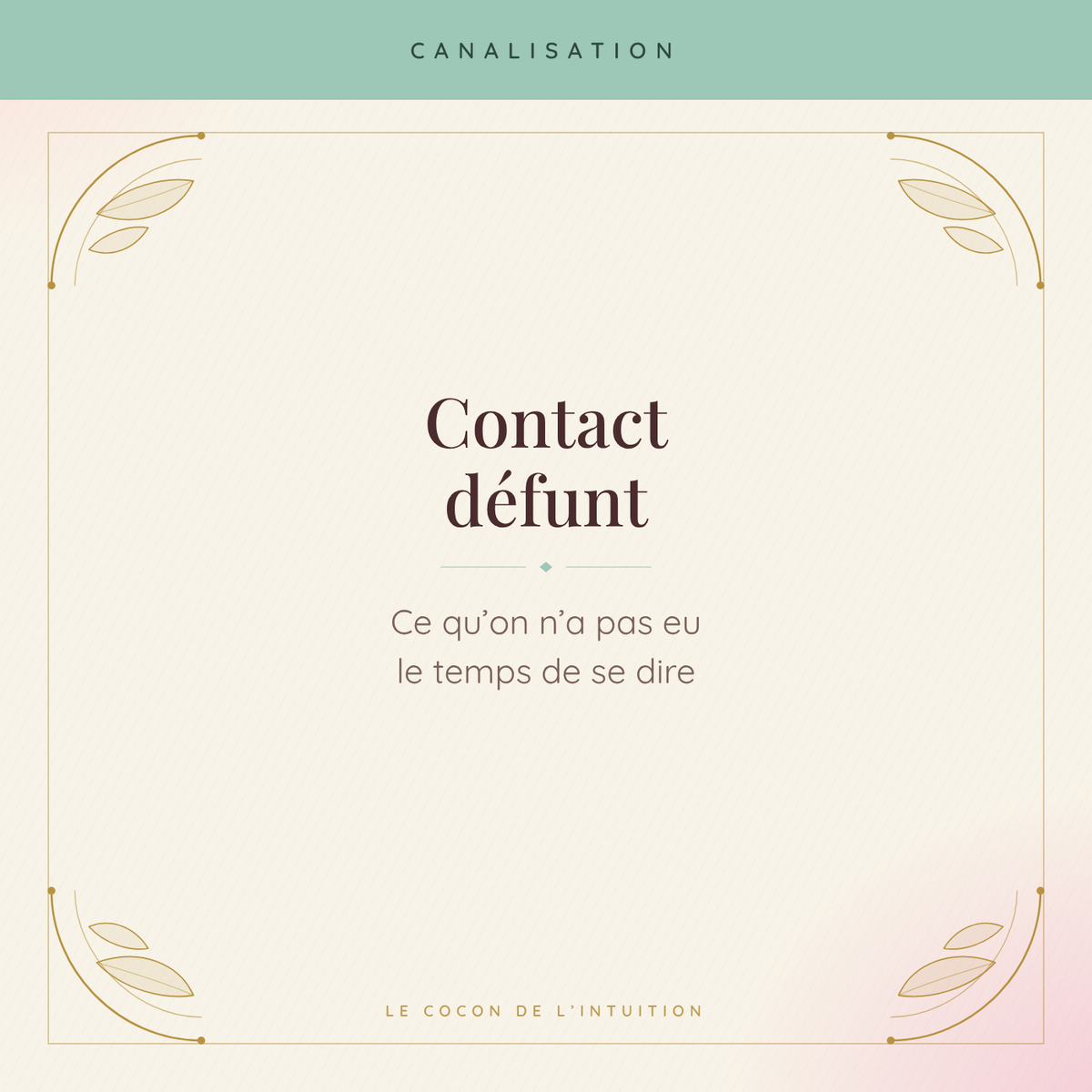Contact défunt — Le Cocon de l'Intuition