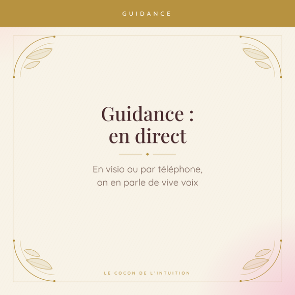 Guidance : en direct, visio ou téléphone — Le Cocon de l'Intuition