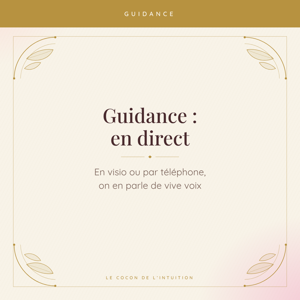 Guidance : en direct, visio ou téléphone — Le Cocon de l'Intuition