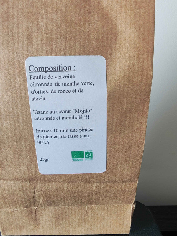 Tisane bio Mojito – Fraîcheur citronnée & mentholée