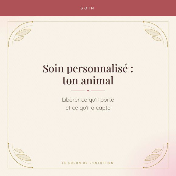 Soin personnalisé : ton animal — Le Cocon de l'Intuition