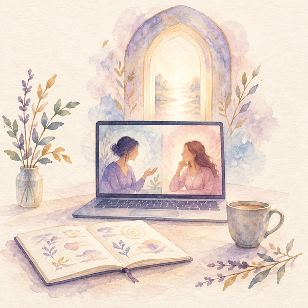 Visuel aquarelle pour la séance de questions-réponses Les Portes de l’Âme